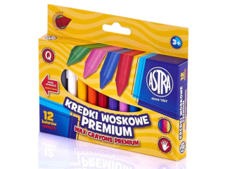 Kredki woskowe Astra 12 kolor�w [opakowanie=4szt] (CEN+5%)