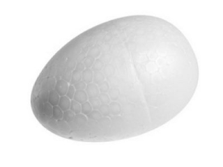 JAJKA STYROPIANOWE 9 CM, 6 SZT.