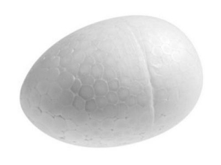JAJKA STYROPIANOWE 9 CM, 6 SZT.