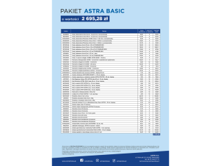 Pakiet P1 ASTRA Basic o wartoci 2695, 28z + GRATIS: towar za  274, 31 z lub Zestaw kuchenny