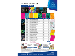 Pakiet P7 ASTRA Zeszyty o wartości 764, 77zł + GRATIS: towar lub zestaw noży