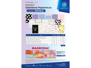 Pakiet P4 0725 ASTRA Papierniczy o wartoci 307, 76z + GRATIS: towar