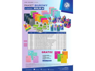 Pakiet P9 0925 ASTRA Biurowy o wartoci 809, 28z + GRATIS: towar