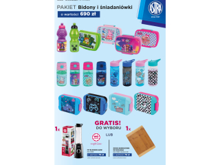 Pakiet P04 0326 ASTRA Bidony, �niadani�wki  o warto�ci 690z� + GRATIS: blender lub deska