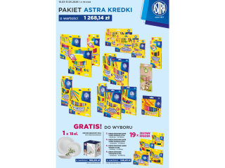 Pakiet P08 0326 ASTRA kredki o warto�ci 1268, 14 + GRATIS: towar lub talerze