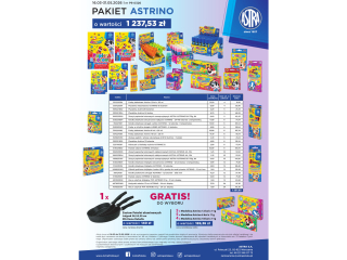 Pakiet P09 0326 ASTRA Astrino o warto�ci 1237, 53z� + GRATIS: towar lub patelnia