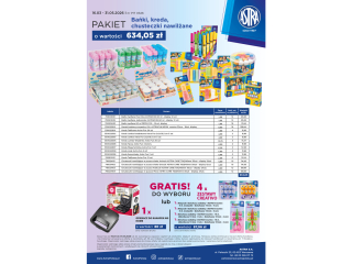 Pakiet P17 0326 ASTRA zabawowy o warto�ci 634, 05z� + GRATIS: towar lub kieliszki