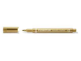 Marker metaliczny Metallic marker, okrga kocwka, zoty, Staedtler [opakowanie=10szt]