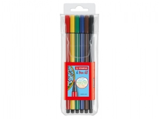 FLAMASTRY PEN 68 KPL/6-PL PASTEL (10)