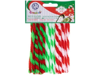 Druciki kreatywne Creativo zebra 6 x 100 mm, mix 3 kolorw 24 szt. [opakowanie=24szt]