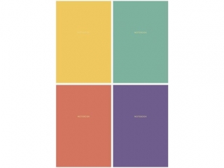 Brulion B5 kratka 80K kremowy papier, "Sweet lavender" [opakowanie=4szt]
