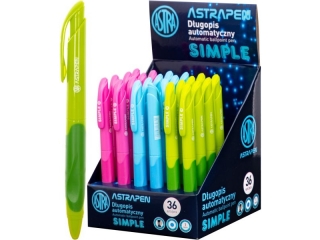 Dugopis automatyczny z gumowym uchwytem 1, 0mm ASTRAPEN Simple - 36 szt. display [opakowanie=36szt]