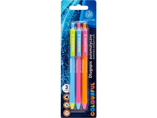 Dugopis automatyczny trjktny 0, 6 mm ASTRAPEN Fusion Colorful - 3 szt. blister [opakowanie=18szt]