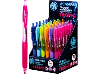 Dugopis automatyczny trjktny z gumowym uchwytem 0, 7 mm ASTRAPEN Tropic - 36 sztuk display [opakowanie=36szt]