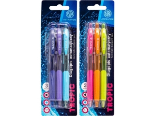 Dugopis automatyczny trjktny z gumowym uchwytem 0, 7 mm ASTRAPEN Tropic - 3 szt. blister [opakowanie=18szt]