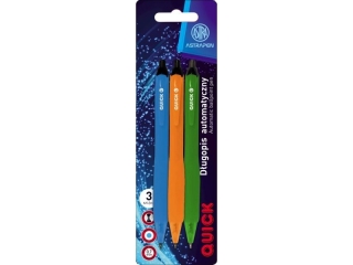 Dugopis automatyczny z gumowym uchwytem 0, 7 mm ASTRAPEN Quick - 3 szt. blister [opakowanie=18szt]