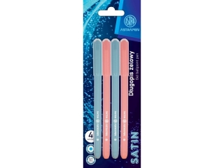 Dugopis kulkowy ze skuwk 0, 7 mm ASTRAPEN Satin - 4 szt. blister [opakowanie=24szt]