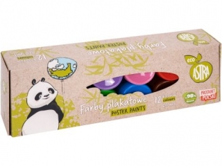 Farby plakatowe ECO Astra 12 kol x 20 ml [opakowanie=4szt]