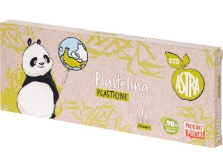 Plastelina ECO ASTRA 12 kolorw [opakowanie=5szt]