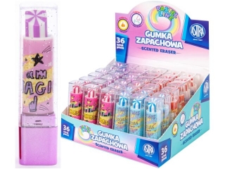 Gumka zapachowa w ksztacie szminki ASTRA PASTEL LINE - 36 szt. display (5%)