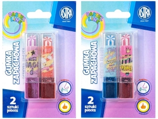 Gumka zapachowa w ksztacie szminki ASTRA PASTEL LINE - 2 szt. blister [opakowanie=18szt]