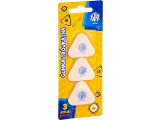 Gumka trójkątna ASTRA - 3 szt. blister (0%)