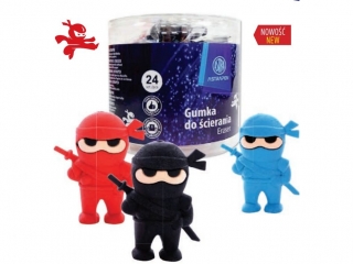Gumka owkowa w ksztacie Ninja ASTRAPEN - 24 szt. drum [opakowanie=24szt]