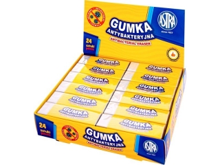 Gumka antybakteryjna ASTRA - 24 szt. display [opakowanie=24szt]