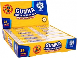 Gumka antybakteryjna ASTRA - 24 szt. display [opakowanie=24szt]