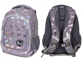 Plecak HASH HOLO EFFECT ULTRAVIOLET CATS, AB330 [opakowanie=6szt]