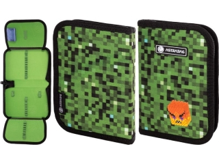 Piórnik pojedynczy dwuklapkowy bez wyposażenia ASTRABAG PIXEL ONE, AC1