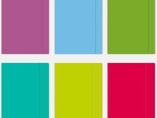 Teczka z gumk A4+ Fluo Mix [opakowanie=10szt]