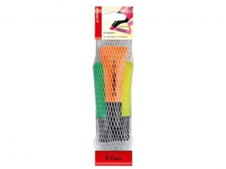ZAKREŚLACZ STABILO NEON, KPL 3 SZT. ŻÓŁTY/ZIELONY/POMARAŃCZOWY (10)