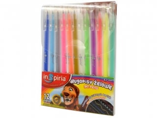 INSPIRIA - DŁUGOPISY ŻELOWE 12 KOL. 8458