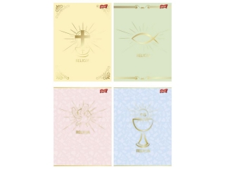 Zeszyt do religii A5 32 kartki krata okadka laminowana 70 g/m2 [opakowanie=15szt]