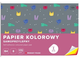 Papier kolorowy samoprzylepny B4 8 170g [opakowanie=10szt]