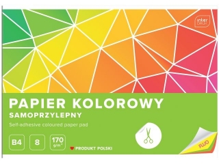 Papier kolorowy samoprz.B4 8 170g Fluo [opakowanie=10szt]