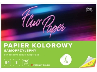 Papier kolorowy samoprz.B4 8 170g Fluo [opakowanie=10szt]
