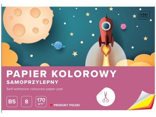 Papier kolorowy samoprzylepny B5 8 170g [opakowanie=10szt]