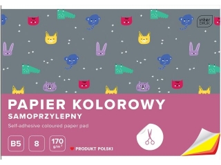 Papier kolorowy samoprzylepny B5 8 170g [opakowanie=10szt]