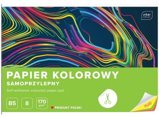 Papier kolorowy samoprz.B5 8 170g Fluo [opakowanie=10szt]