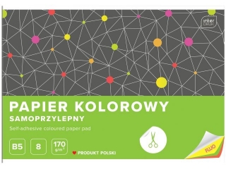Papier kolorowy samoprz.B5 8 170g Fluo [opakowanie=10szt]