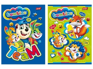 Zeszyt A5 16 kartek krata okadka laminowana 70 g/m2 ZWIERZAKI UCZNIAKI [opakowanie=15szt]