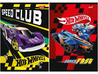 Zeszyt okładka laminowana A5, 16k., krata, HOT WHEELS [opako