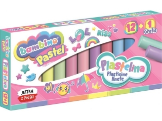 Plastelina 12 kolorw 15 g PASTEL [opakowanie=10szt]