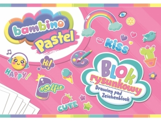 Blok rysunkowy A4 20 kartek okadka kredowana 80 g/m2 PASTEL [opakowanie=10szt]