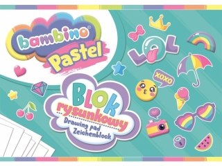 Blok rysunkowy A4 20 kartek okadka kredowana 80 g/m2 PASTEL [opakowanie=10szt]